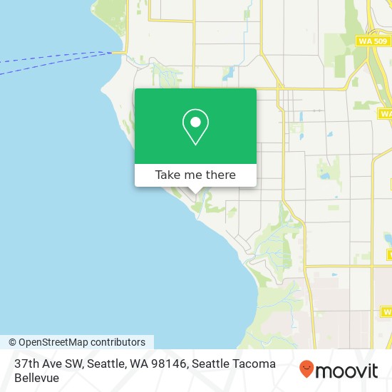 Mapa de 37th Ave SW, Seattle, WA 98146