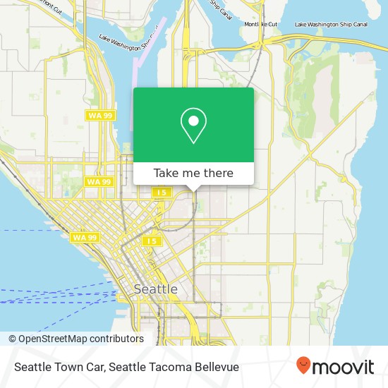 Mapa de Seattle Town Car