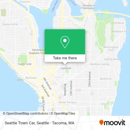 Seattle Town Car map