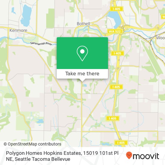 Polygon Homes Hopkins Estates, 15019 101st Pl NE map