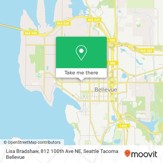 Mapa de Lisa Bradshaw, 812 100th Ave NE