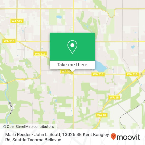 Mapa de Marti Reeder - John L. Scott, 13026 SE Kent Kangley Rd