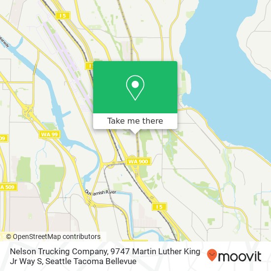 Nelson Trucking Company, 9747 Martin Luther King Jr Way S map