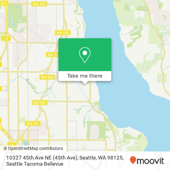 Mapa de 10327 45th Ave NE (45th Ave), Seattle, WA 98125