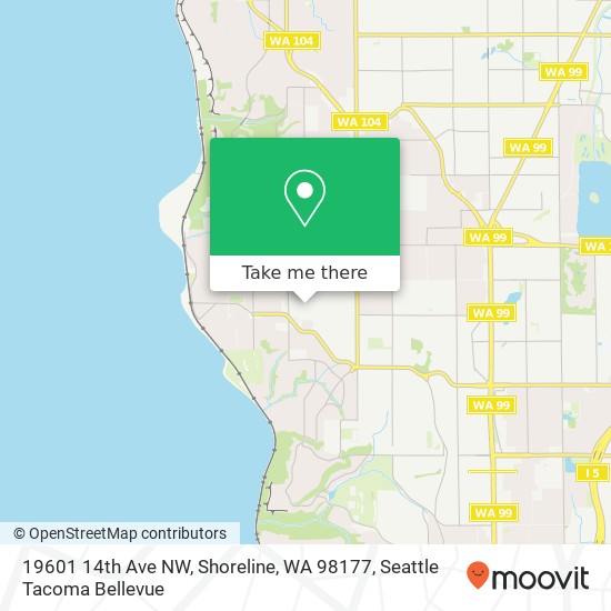 Mapa de 19601 14th Ave NW, Shoreline, WA 98177