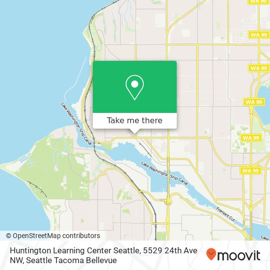 Huntington Learning Center Seattle, 5529 24th Ave NW map
