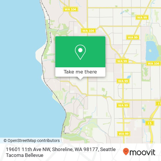 Mapa de 19601 11th Ave NW, Shoreline, WA 98177