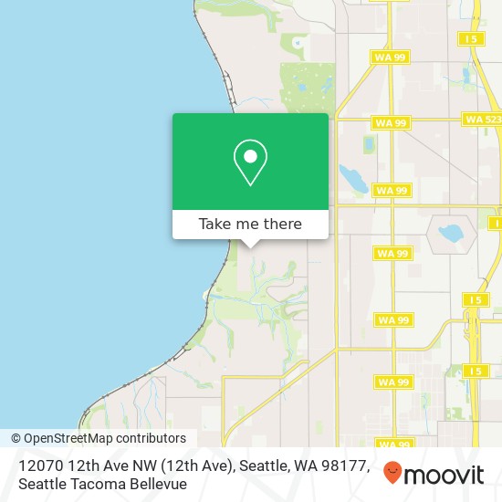 Mapa de 12070 12th Ave NW (12th Ave), Seattle, WA 98177