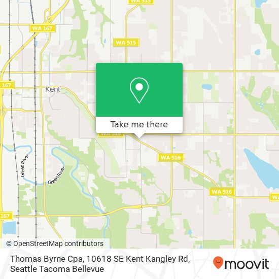 Mapa de Thomas Byrne Cpa, 10618 SE Kent Kangley Rd