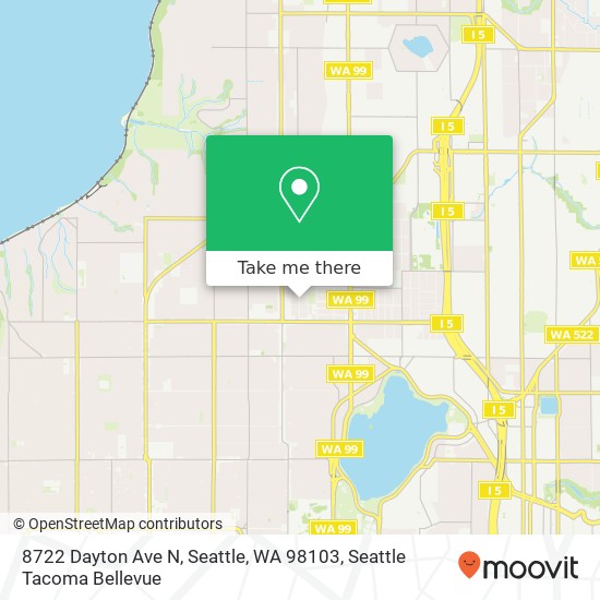 Mapa de 8722 Dayton Ave N, Seattle, WA 98103