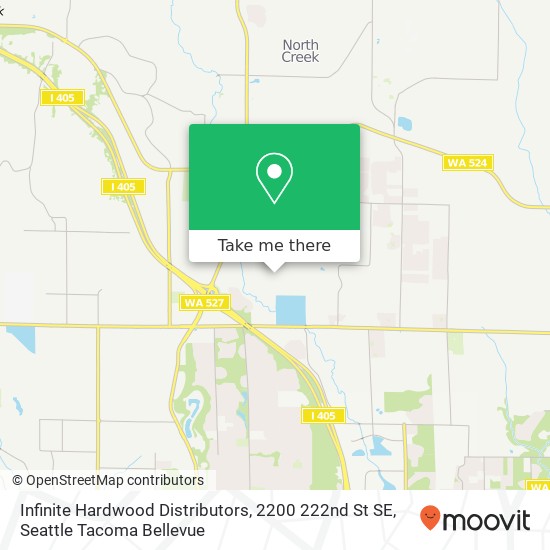 Infinite Hardwood Distributors, 2200 222nd St SE map