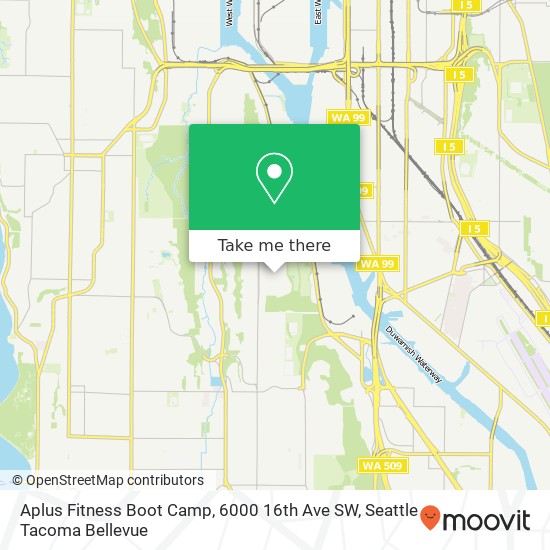 Mapa de Aplus Fitness Boot Camp, 6000 16th Ave SW