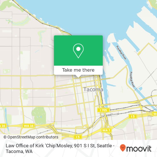 Mapa de Law Office of Kirk 'Chip'Mosley, 901 S I St