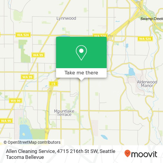 Mapa de Allen Cleaning Service, 4715 216th St SW