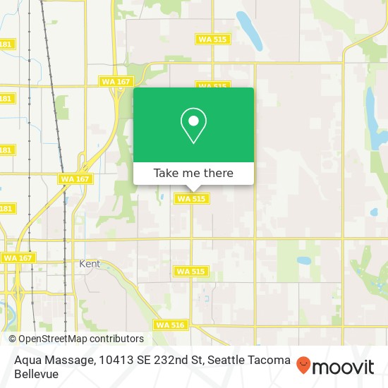 Mapa de Aqua Massage, 10413 SE 232nd St