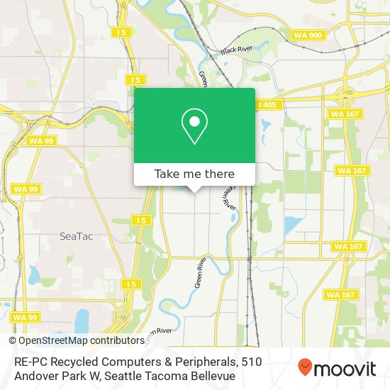 RE-PC Recycled Computers & Peripherals, 510 Andover Park W map