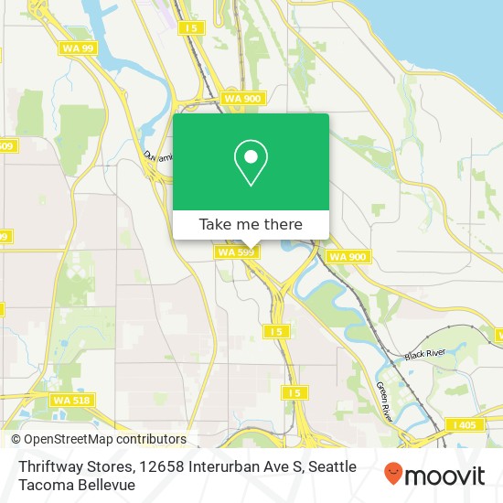 Thriftway Stores, 12658 Interurban Ave S map