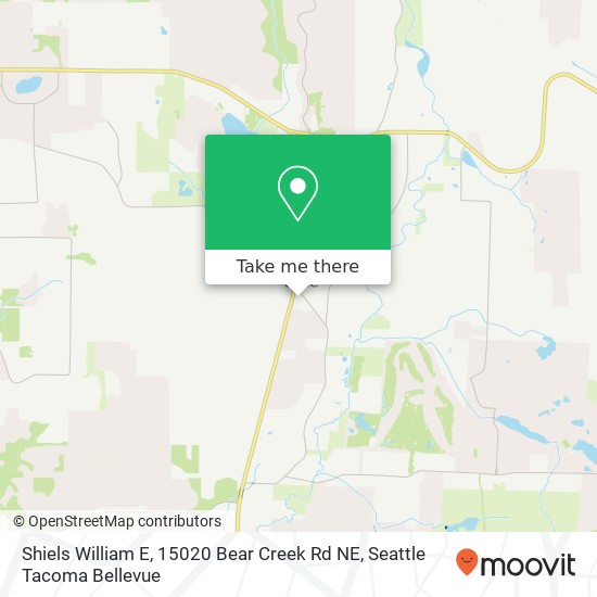Mapa de Shiels William E, 15020 Bear Creek Rd NE
