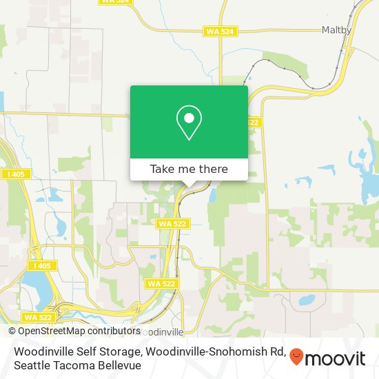 Mapa de Woodinville Self Storage, Woodinville-Snohomish Rd