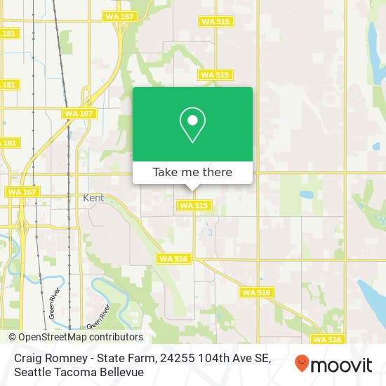 Mapa de Craig Romney - State Farm, 24255 104th Ave SE