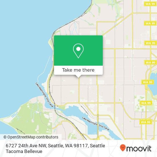 Mapa de 6727 24th Ave NW, Seattle, WA 98117