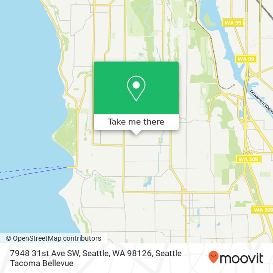Mapa de 7948 31st Ave SW, Seattle, WA 98126