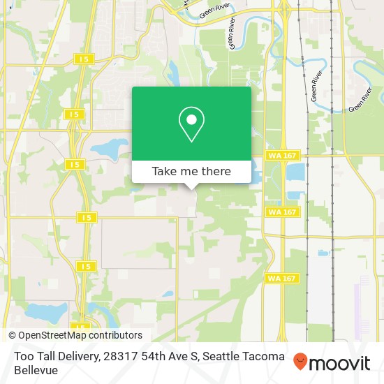 Mapa de Too Tall Delivery, 28317 54th Ave S