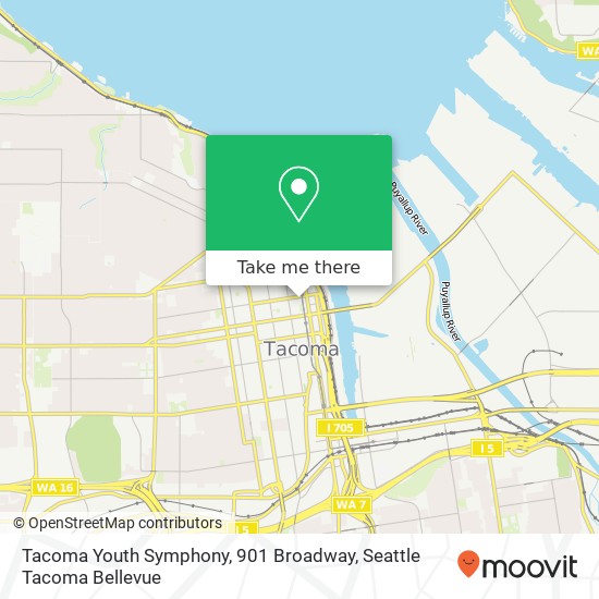 Tacoma Youth Symphony, 901 Broadway map