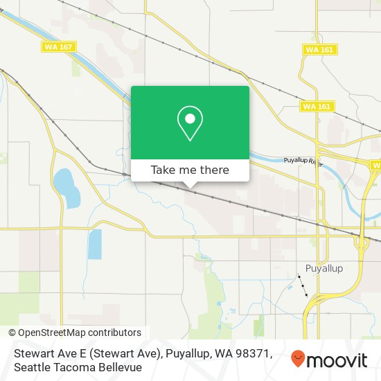 Mapa de Stewart Ave E (Stewart Ave), Puyallup, WA 98371