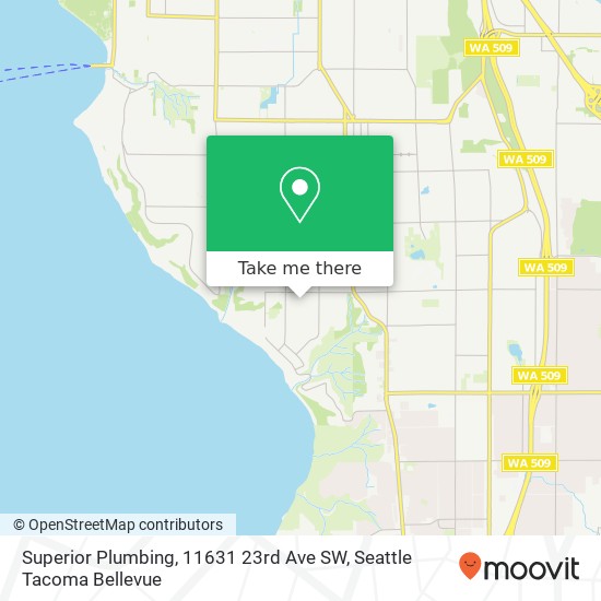 Mapa de Superior Plumbing, 11631 23rd Ave SW