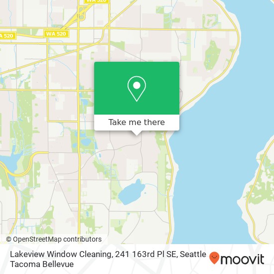 Mapa de Lakeview Window Cleaning, 241 163rd Pl SE
