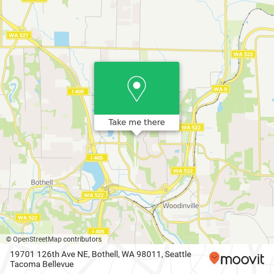 Mapa de 19701 126th Ave NE, Bothell, WA 98011