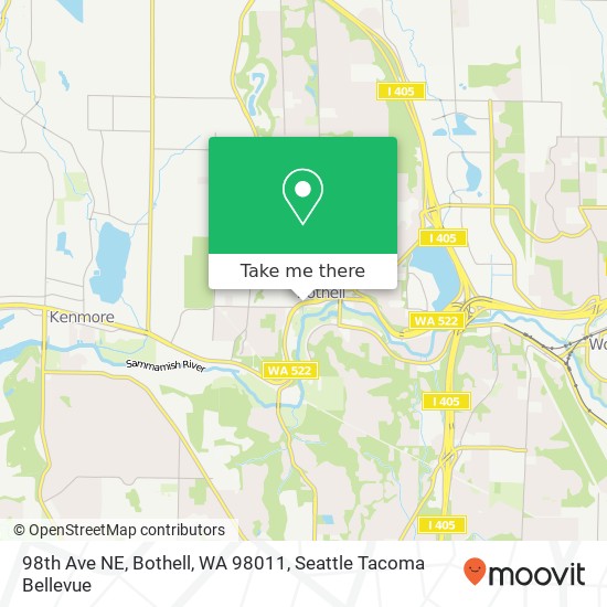 98th Ave NE, Bothell, WA 98011 map