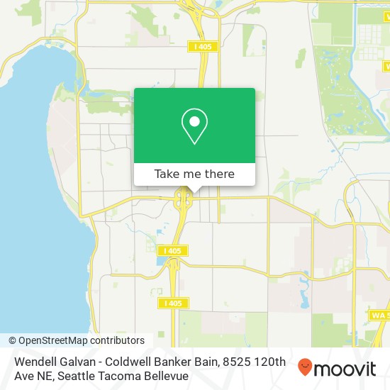Mapa de Wendell Galvan - Coldwell Banker Bain, 8525 120th Ave NE