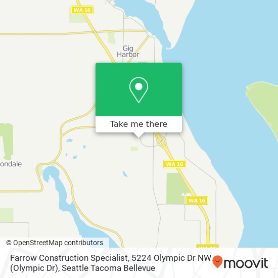 Mapa de Farrow Construction Specialist, 5224 Olympic Dr NW