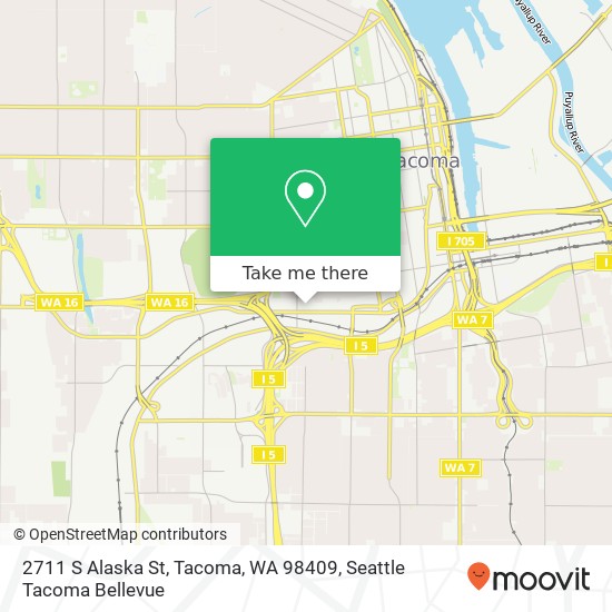 Mapa de 2711 S Alaska St, Tacoma, WA 98409