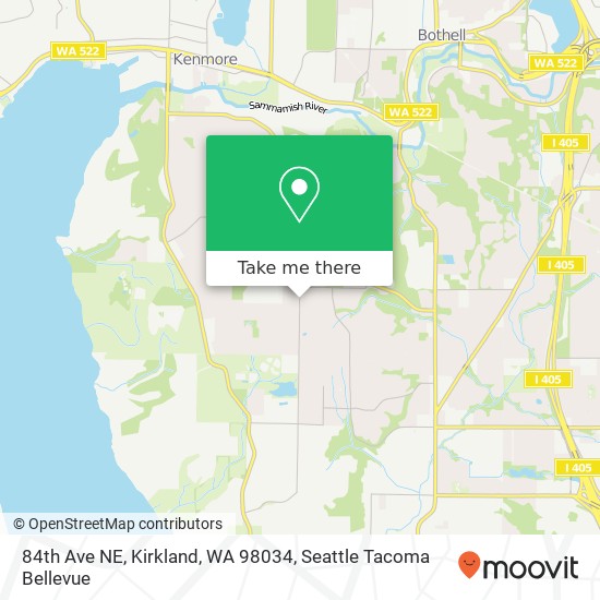 Mapa de 84th Ave NE, Kirkland, WA 98034