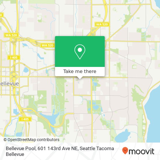 Mapa de Bellevue Pool, 601 143rd Ave NE