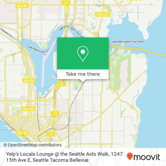 Yelp's Locals Lounge @ the Seattle Aids Walk, 1247 15th Ave E map