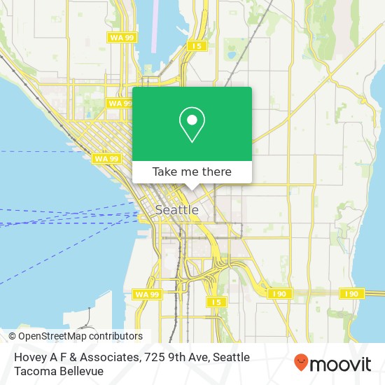 Mapa de Hovey A F & Associates, 725 9th Ave