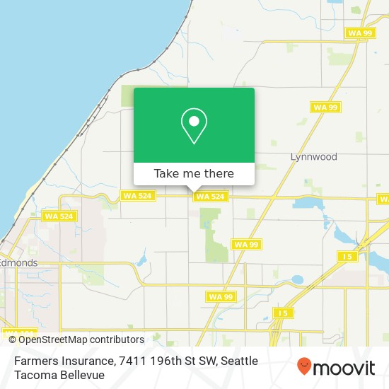 Mapa de Farmers Insurance, 7411 196th St SW