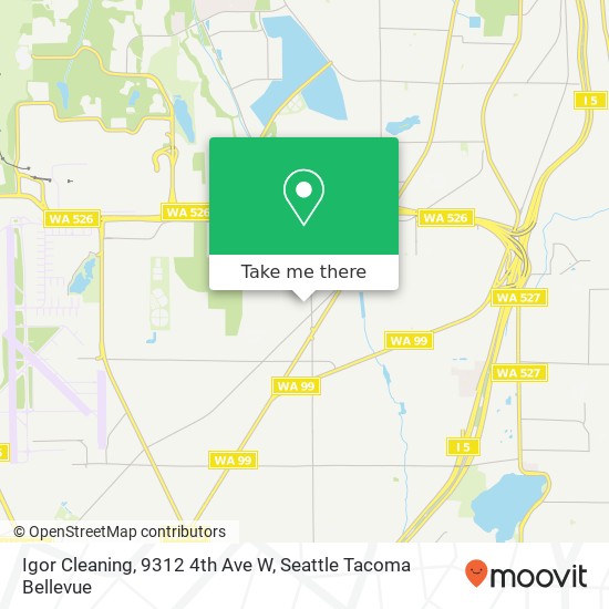 Mapa de Igor Cleaning, 9312 4th Ave W