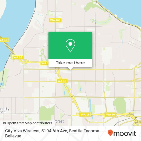 City Viva Wireless, 5104 6th Ave map