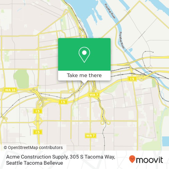 Mapa de Acme Construction Supply, 305 S Tacoma Way