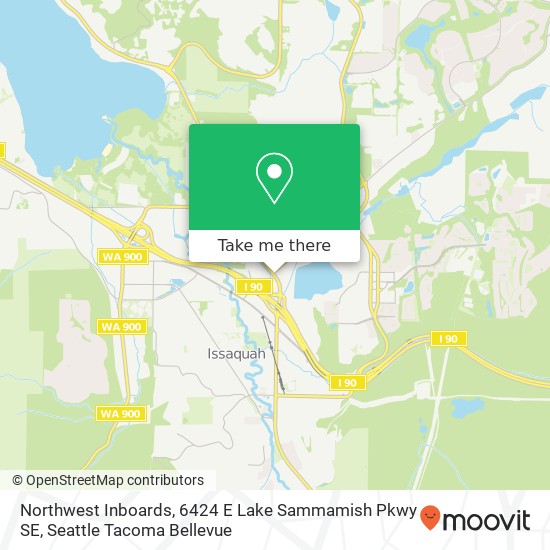 Mapa de Northwest Inboards, 6424 E Lake Sammamish Pkwy SE
