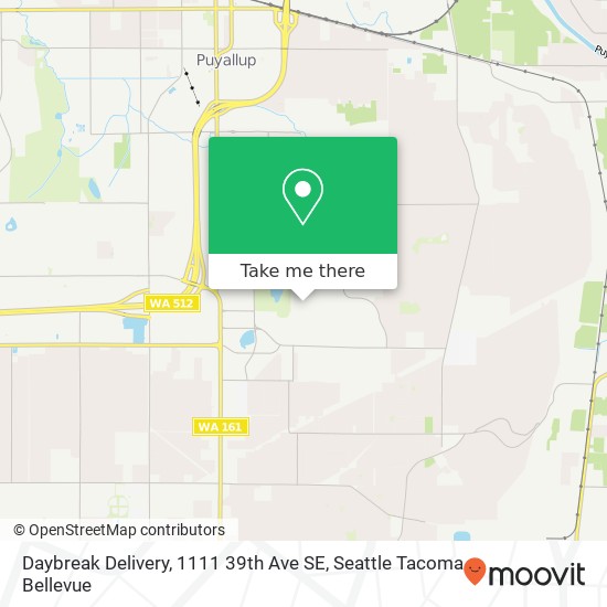 Daybreak Delivery, 1111 39th Ave SE map