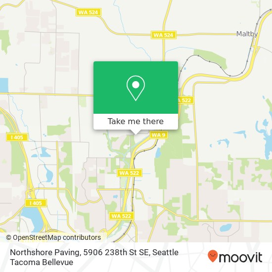 Northshore Paving, 5906 238th St SE map