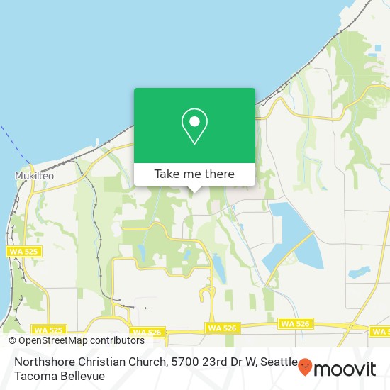 Mapa de Northshore Christian Church, 5700 23rd Dr W