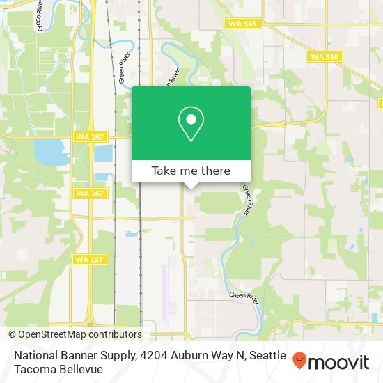 Mapa de National Banner Supply, 4204 Auburn Way N