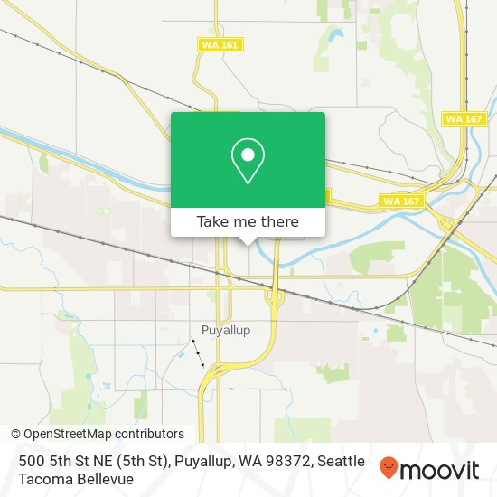 Mapa de 500 5th St NE (5th St), Puyallup, WA 98372